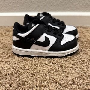 Toddler Black and White Athletic Sneakers
